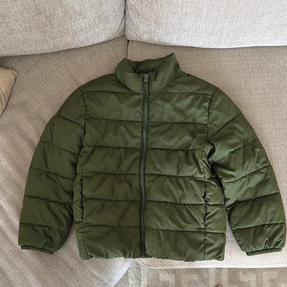 Unisex Children’s Place Kids Olive Green Puffer Jacket